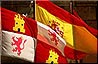 Bandera de Castilla & León 
   y la bandera de España